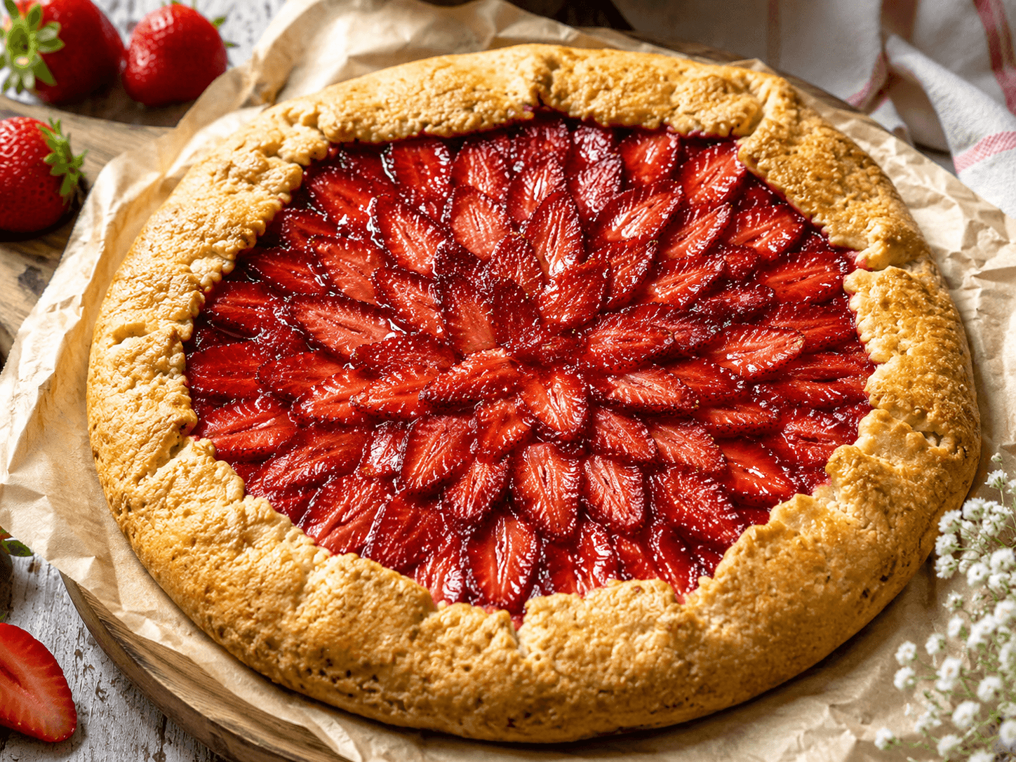 Сирна галета з полуницею🍓